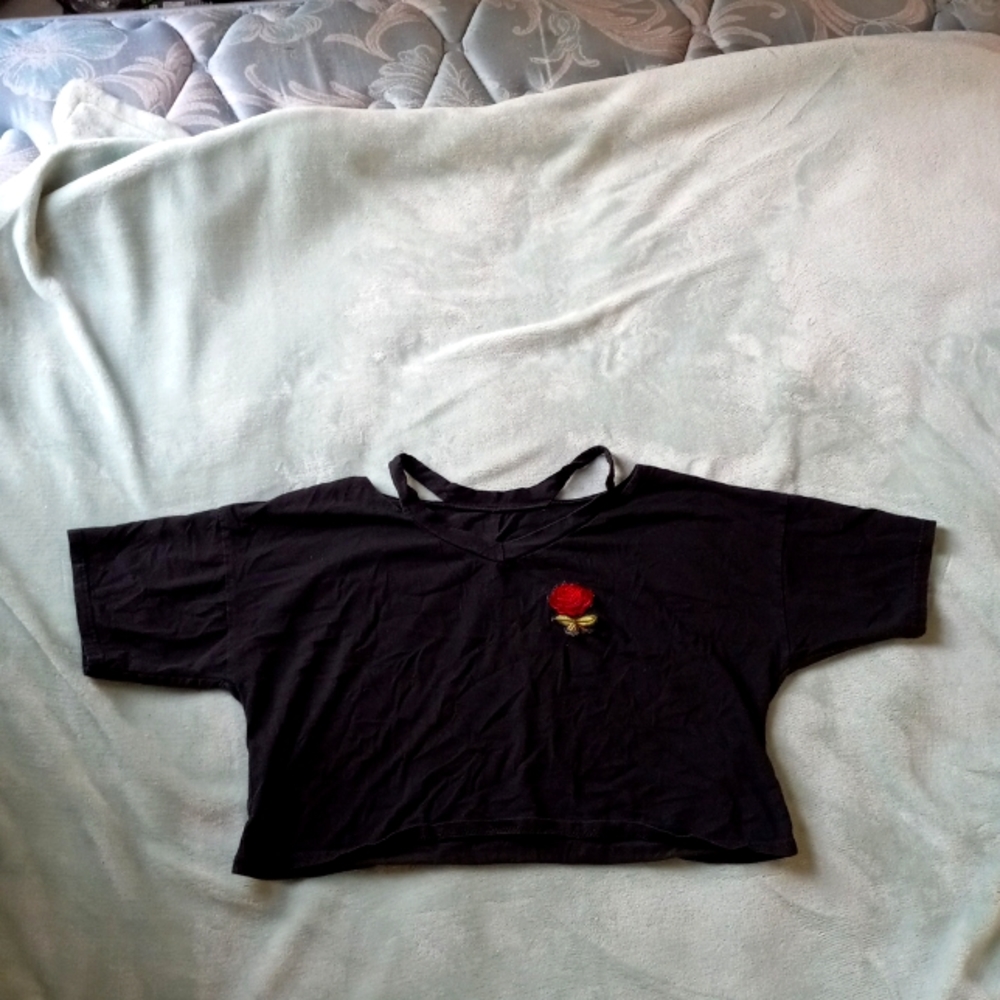 Handmade black croptop